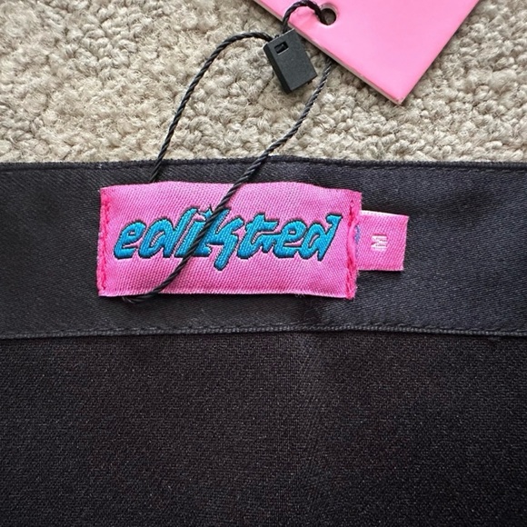 NWT Edikted Dasha Black Micro Mini Skirt - Picture 15 of 16